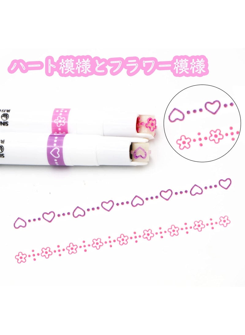 كاكو مجموعة أقلام تحديد الخطوط المتموجة المكونة من 6 أقلام حبر فلورسنت، مجموعة فنية يدوية برأس واحد للمدرسة والمكتب، ألوان متنوعة، جاهزة للمدرسة - Image 3